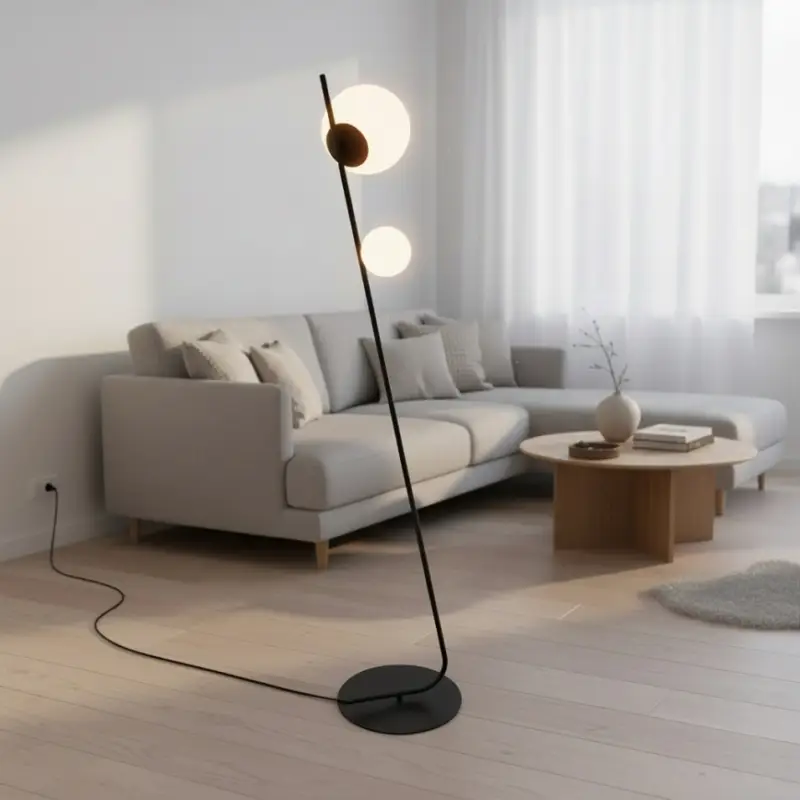 Laatste Versie Vloerlamp TATU 2xG9/8W/230V zwart