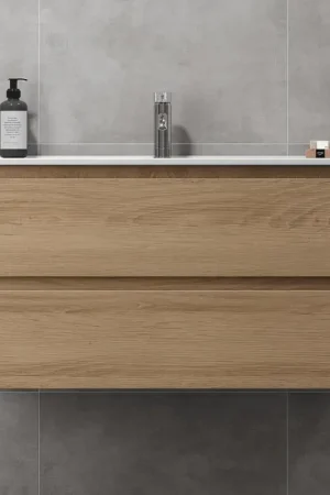 Gecertificeerd Badmeubel met wastafel KENWOOD 91x50x45 cm eiken