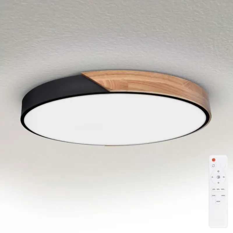 Aanbieding Brilagi - dimbare LED-plafondlamp PILANA LED/60W/230V 3000-6500K eiken/zwart Ø 60 cm + afstandsbediening