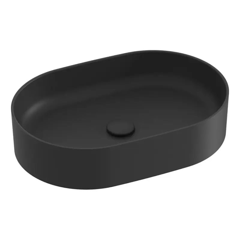Gereduceerde Prijs Ravak XJX0D155000 - Opbouwwastafel CERAMIC SLIM 55x37 cm keramiek/zwart