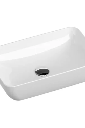 Lage Kosten Ravak XJX01150001 - Opbouwwastafel UNI SLIM 50x31 cm keramiek/wit