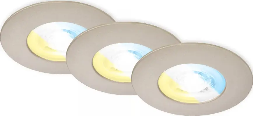 Superprijs Briloner 7605032 - SET 3xLED badkamer inbouwspot LED/4,9W/230V 2700/4000/6500K IP44 mat chroom