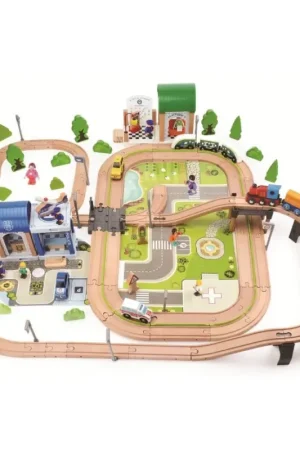 Betaalbaar 2Kids Toys - Treinset Stad en Dorp, 200-delig