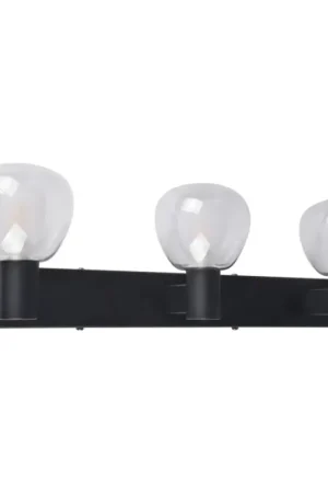 Tijdelijk Beschikbaar Wandlamp voor badkamer POLA 3xG9/5W/230V IP44 zwart/helder