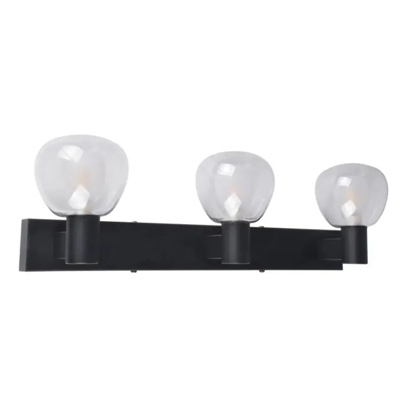Tijdelijk Beschikbaar Wandlamp voor badkamer POLA 3xG9/5W/230V IP44 zwart/helder