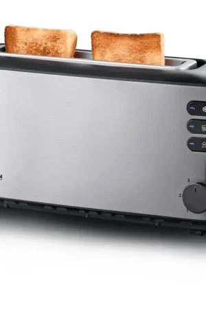 Severin AT 2515 - Broodrooster met twee sleuven 1000W/230V RVS/zwart Actieprijs