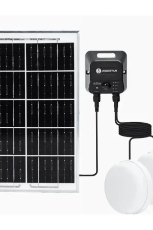 Aigostar - LED-zonneplafondlamp met sensor 2xLED/35W/3,7V 6000 mAh IP65 + afstandsbediening Finale Uitverkoop