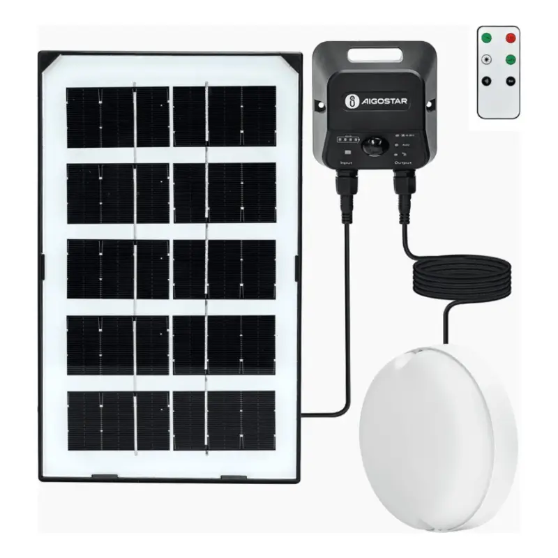 Aigostar - LED zonneplafondlamp met sensor LED/35W/3,7V 3000 mAh IP65 + afstandsbediening Seizoensaanbieding