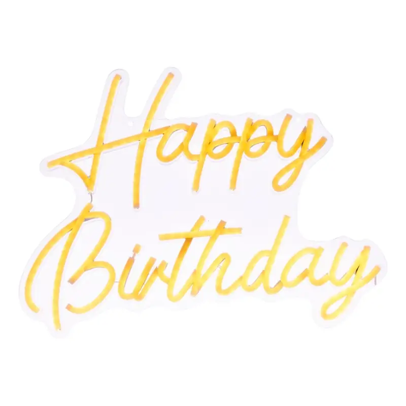 Seizoensaanbieding Atmosphera - LED-neon wanddecoratie HAPPY BIRTHDAY LED/5V