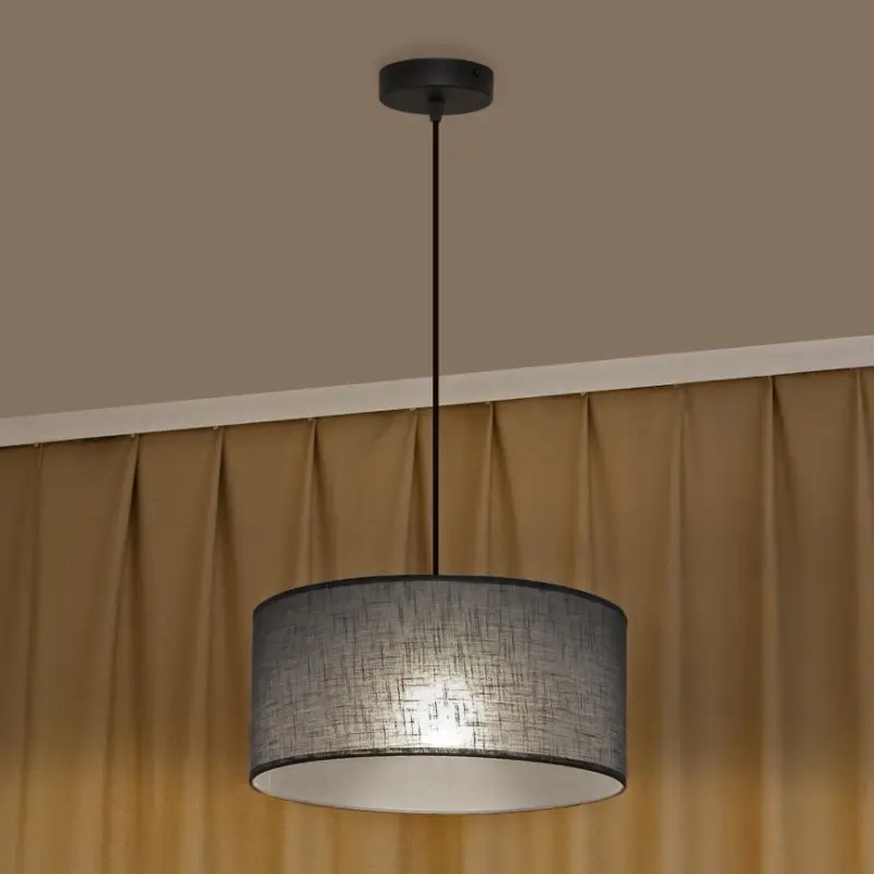Tijdelijk Beschikbaar Hanglamp aan snoer ALBA 1xE27/15W/230V pr. 45 cm grijs