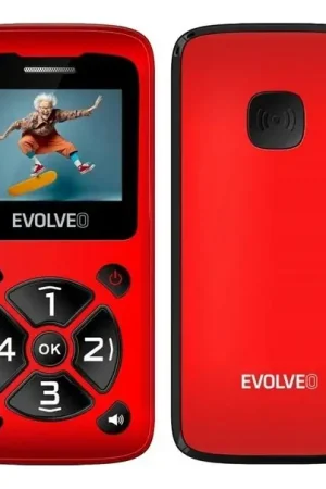Evolveo - EasyPhone ID seniorentelefoon, rood Direct Beschikbaar
