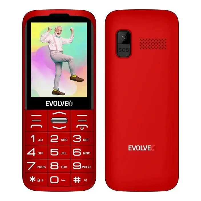 Evolveo - EasyPhone XO mobiele telefoon voor senioren rood Nu Kopen