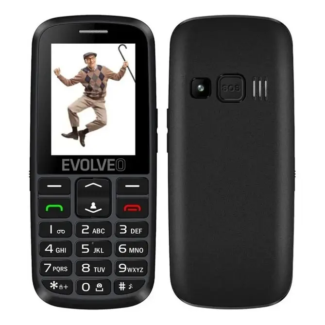Evolveo - EasyPhone EG 4G mobiele telefoon voor senioren zwart Hete Deal