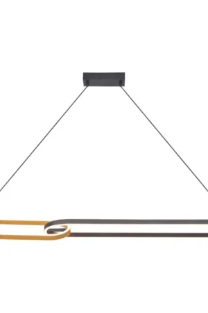 Zuma Line - LED-hanglamp met kabel 2xLED/40W/230V zwart/goud Laatste Kans