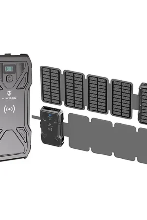 Viking - powerbank met LED-zaklamp, draadloos opladen en zonnepaneel Power Delivery 22,5W/20000 mAh Nieuw