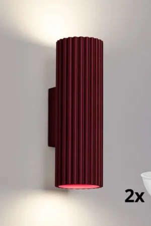 Aanbieding Brilagi - LED-wandlamp CRESTO 2xGU10/10W/230V 20 cm bordeaux