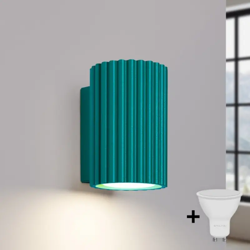 Brilagi - LED-wandlamp CRESTO 1xGU10/10W/230V 10 cm turkoois Direct Beschikbaar