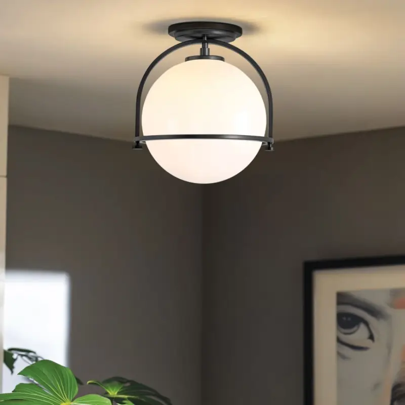 Dagaanbieding Quintiesse - Plafondlamp SOMERSET 1xE27/60W/230V Ø 28,2 cm zwart