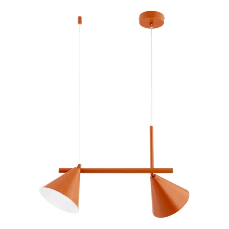 Hanglamp aan kabel ZELTA 2xE27/15W/230V oranje Meest Verkocht