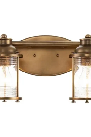 Hete Deal Quintiesse - Badkamerwandlamp ASHLAND BAY 2xE27/60W/230V IP44 bronzen