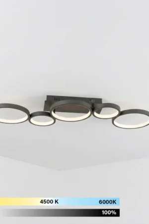 Aanbieding Brilagi - LED dimbare plafondlamp RINGO LED/34W/230V 3000-6000K 28x84 cm zwart + afstandsbediening