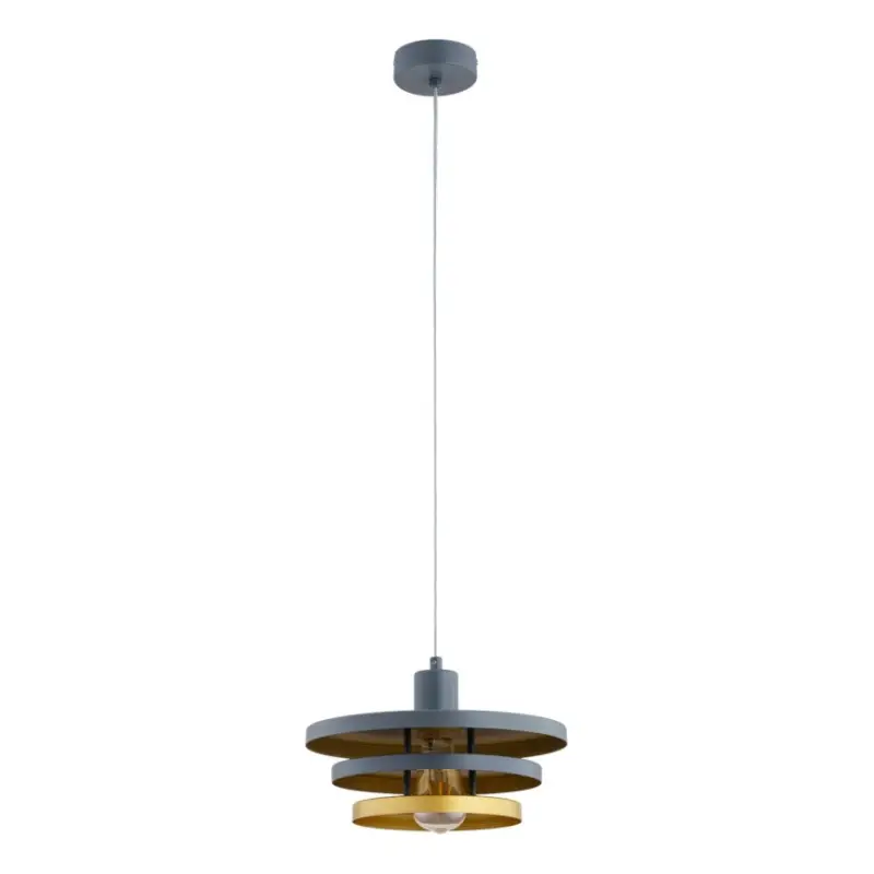 Hanglamp met kabel ALANA 1xE27/15W/230V grijs/goud Favoriet