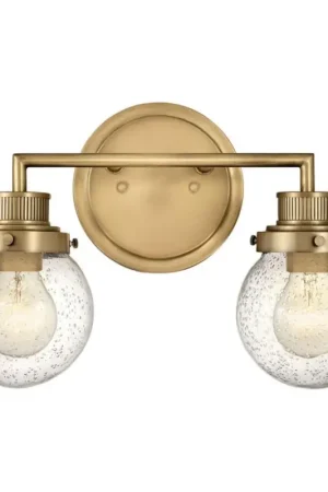 Laatste Kans Quintiesse - Badkamerwandlamp POPPY 2xE27/60W/230V IP44 goud