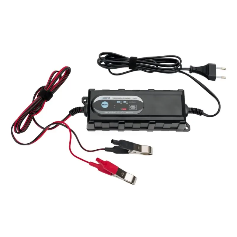 Acculader voor autobatterijen, 6-traps, 6/12 V, 3,8 A, IP65 Snelle Levering