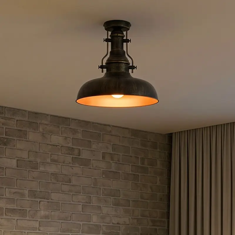 Voordeelprijs Brilagi - Plafondlamp PYRONIC 1xE27/40W/230V Ø 32 cm brons/patina