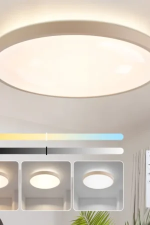 Voordeelprijs Brilagi - LED dimbare plafondlamp GLASS POOL DOUBLE LED/80W/230V 3000-6000K 60 cm beige + afstandsbediening