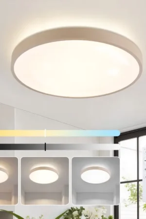 Voordeelprijs Brilagi - LED dimbare plafondlamp GLASS POOL DOUBLE LED/48W/230V 3000-6000K 40 cm beige + afstandsbediening
