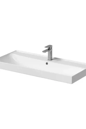 Voordeelprijs Cersanit K120-011 - Inbouwwastafel LARGA 46x100 cm keramiek/glanzend wit