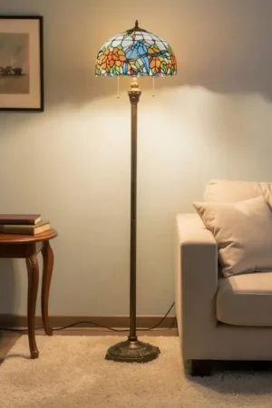 Aanbieding Brilagi - Tiffany glas-in-lood vloerlamp JUNGLE 2xE27/60W/230V