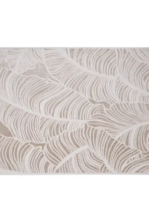 Must-Have Vloerkleed SALAMANCA 67x120 cm beige/wit met bladmotief
