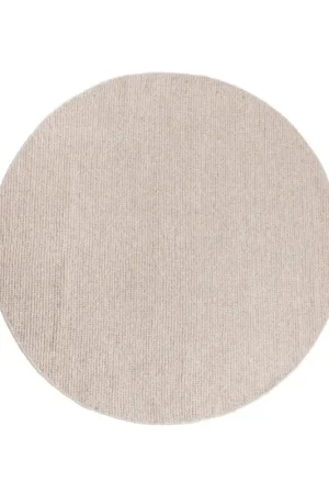 Natuurlijk rond vloerkleed FIR WOOL 160 cm 2600 g/m2 beige Populair