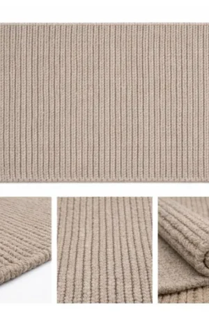 Goedkoop Natuurlijk vloerkleed FIR WOOL 200x300 cm 2600 g/m2 beige