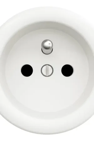 Kliklap - Retro wandcontactdoos zonder afdekraam 230V sneeuwwit Must-Have