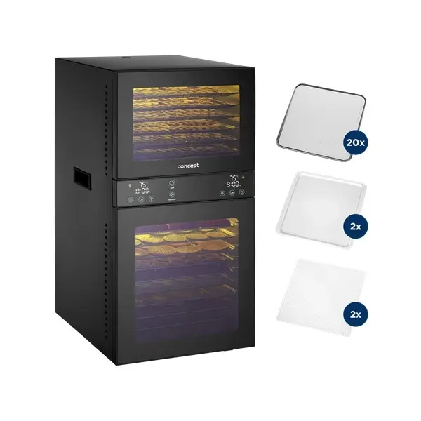 Concept SO7000 - Voedseldroger 1500W/230V zwart Gratis Retour