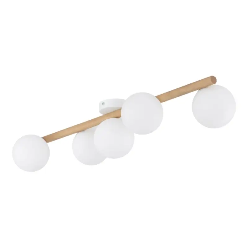 Plafondlamp ELYON 5xG9/40W/230V wit/grenen Nieuw