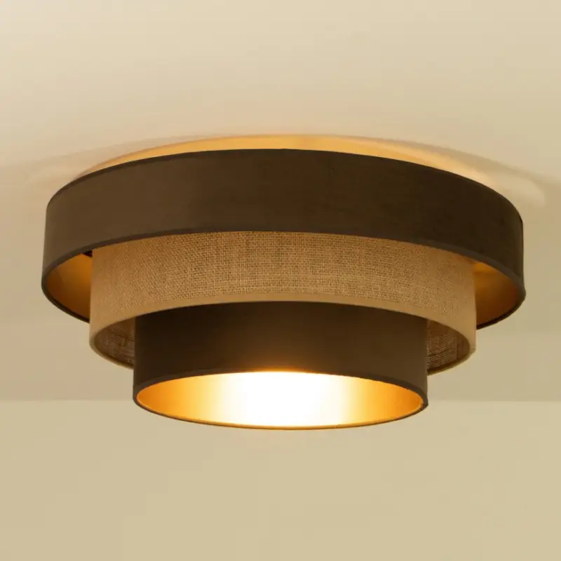 Aanbieding Plafondlamp WENTA 1x E27/60W/230V Ø 50 cm bruin/jute