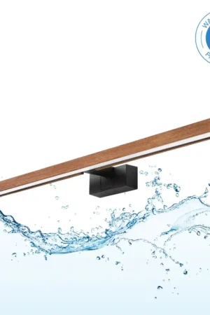 Brilagi - LED-badkamerspiegelverlichting WOODY MIRROR 3-in-1 LED/15W/230V 80 cm IP44 zwart/kersen-eik Finale Uitverkoop