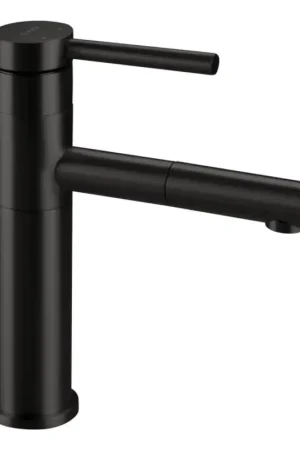 Shop Nu Deante BGE_N22M - Wastafelmengkraan ORA met uittrekbare uitloop, 22,9 cm, zwart
