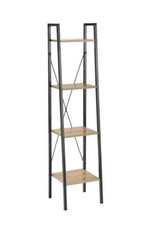 Boekenkast NARVIK 148 x 34 cm zwart/sonoma eik Hete Deal