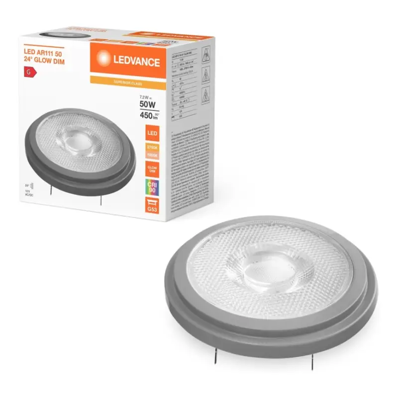 Koop Vandaag Dimbare LED-spot AR111 G53/7,2W/12V 1800-2700K 24° CRI 90 - Ledvance