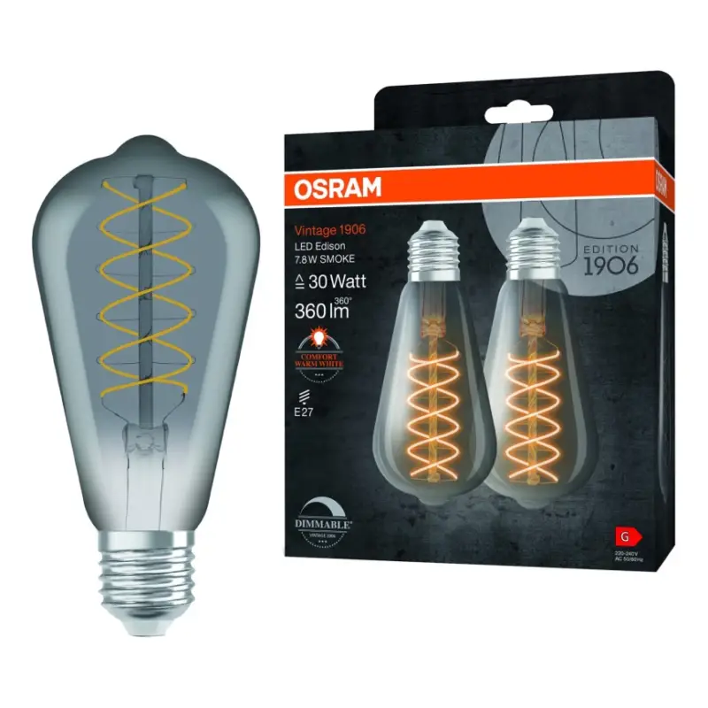 Korting SET van 2 dimbare LED-lampen VINTAGE FILAMENT E27/7,8W/230V 1800K - Osram