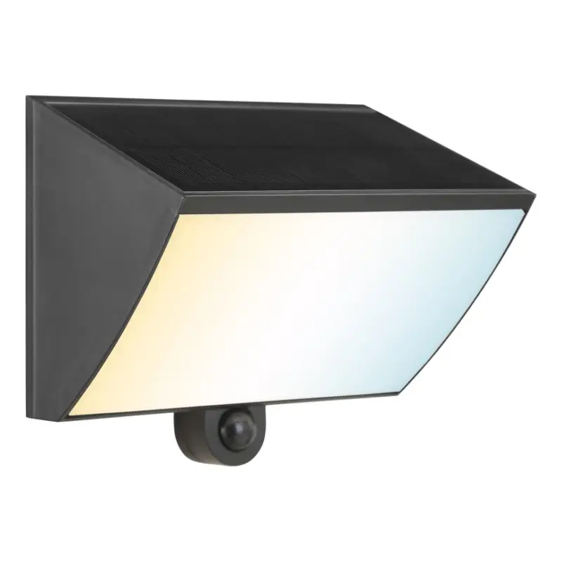 Brilliant - LED-zonne-wandlamp met sensor SIERRA LED/6W/3,7V 2700/4000/6500K 2000 mAh IP54 zwart Speciale Aanbieding