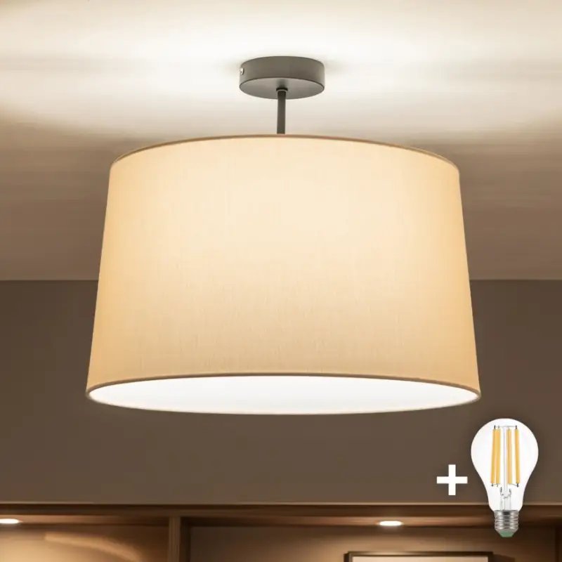 Weekendaanbieding Brilagi - LED plafondluchter CERIA 1xE27/60W/230V Ø 45 cm zwart/beige
