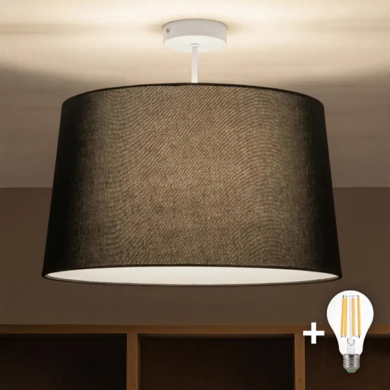 Aanbieding Brilagi - LED-opbouwplafonnière CERIA 1xE27/60W/230V Ø 45 cm wit/zwart