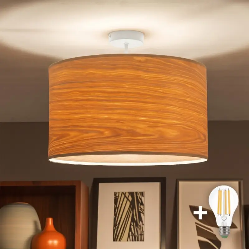 Actieprijs Brilagi - LED opbouwplafondlamp CERIA 1xE27/60W/230V Ø 45 cm wit/beige