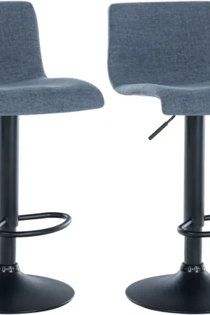 Set van 2 Branford barkrukken Basismateriaal:Stof | Kleur:blauw Snelle Levering